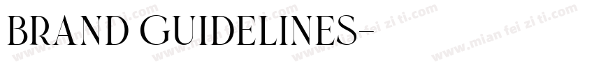 Brand Guidelines字体转换